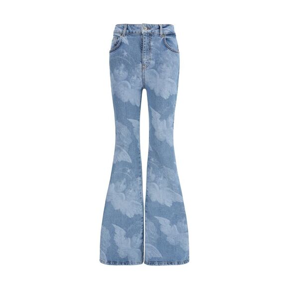 FIORUCCI Denim - Fiorucci Women Flare Skinny Angel-Print Jeans